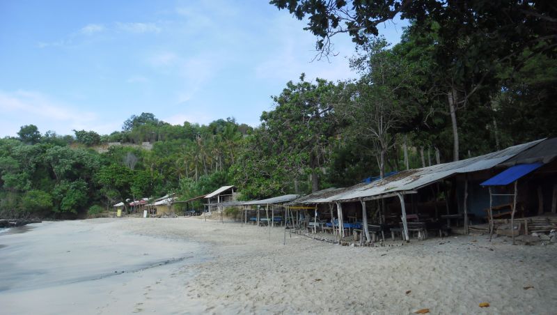 Strand in Padangbai von Süden